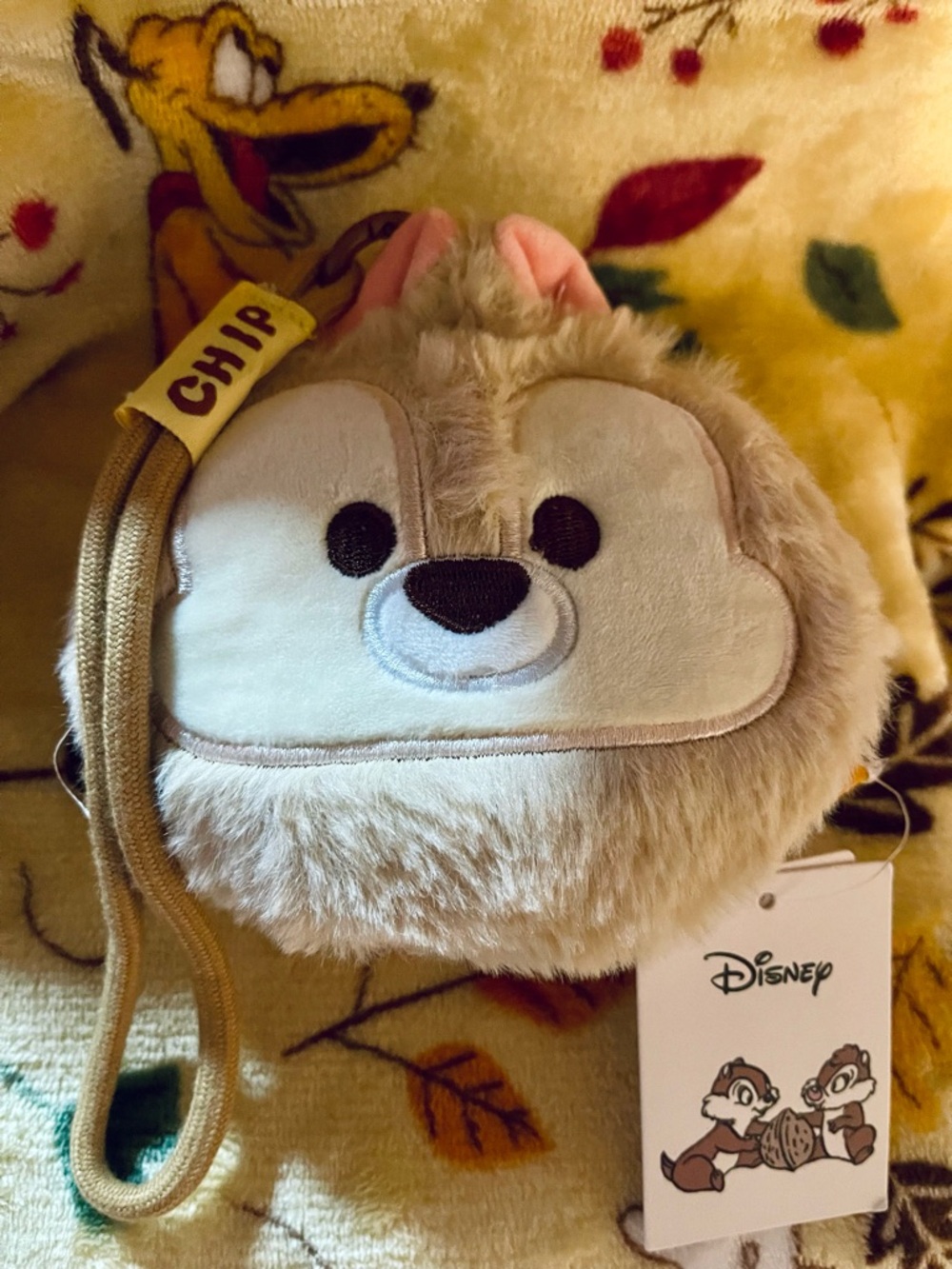 NWT Disney Miniso Chip Plush Bag Charm Loop Attachment Accessory